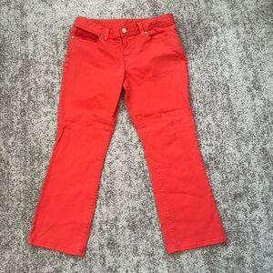 Tory Burch Red Cropped Jean 30